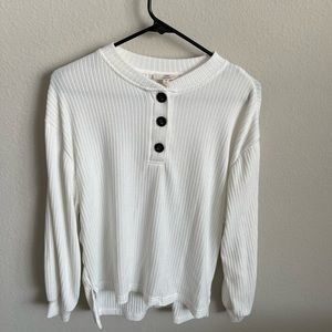 White Sweater with black buttons